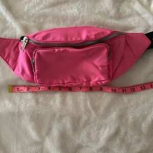 Pink Fanny Pack with Zipper